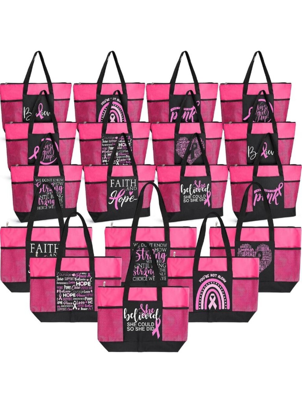 Pink Ribbon Tote Bag for Breast Cancer Awareness | Thoughtful Gift Idea